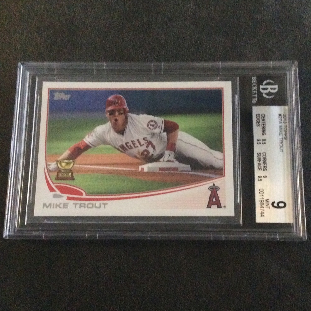 2013 Topps Mike Trout #27 Beckett Graded 9 Mint